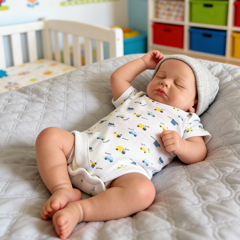 18inch Zanz Cute Sleeping Reborn Doll, Real Touch Newborn Toy, Gift & Collectible Doll
