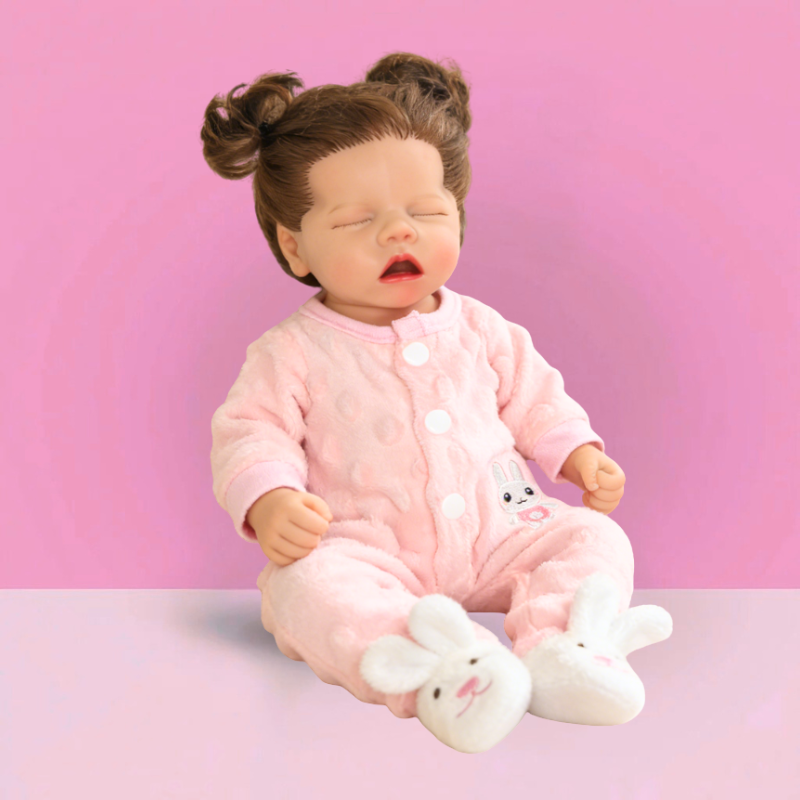 16inch Noi Realistic Reborn Baby Doll, Lifelike Skin Sleeping Style, Soothing Companion Doll