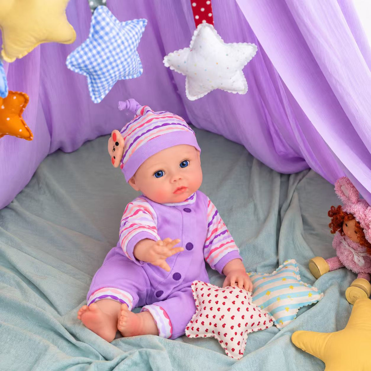 Elowen open-eye full body silicone reborn baby doll photo