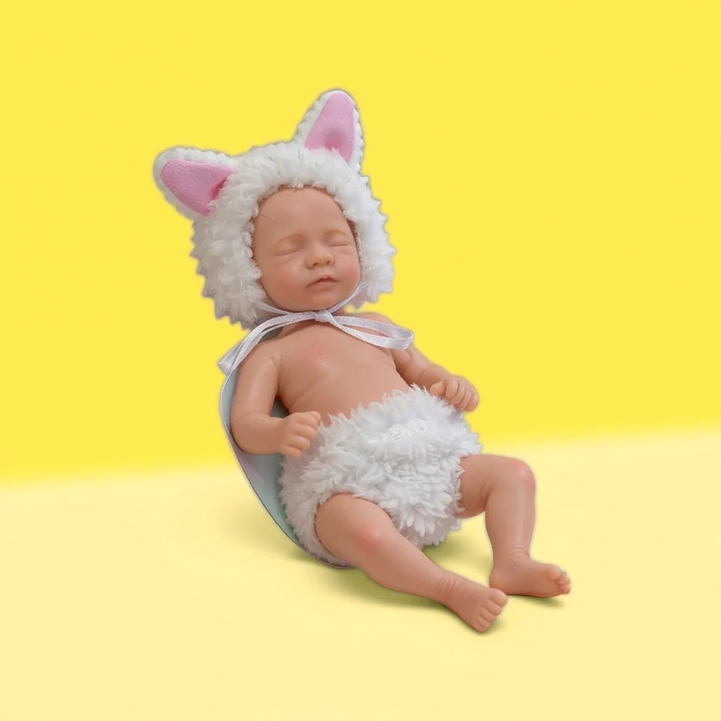 6inch ZuriCute Sleeping Reborn Doll, Real Touch Newborn Toy, Gift & Collectible Doll