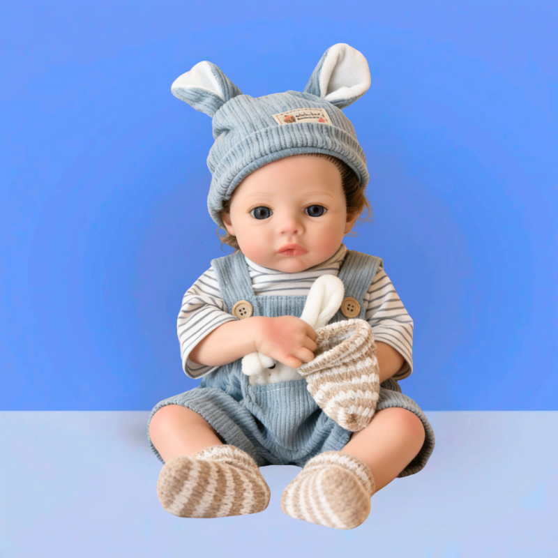 18inch Ann Realistic Reborn Baby Doll, Lifelike Soft Skin Sleeping Baby, Soothing Companion Doll for Kids