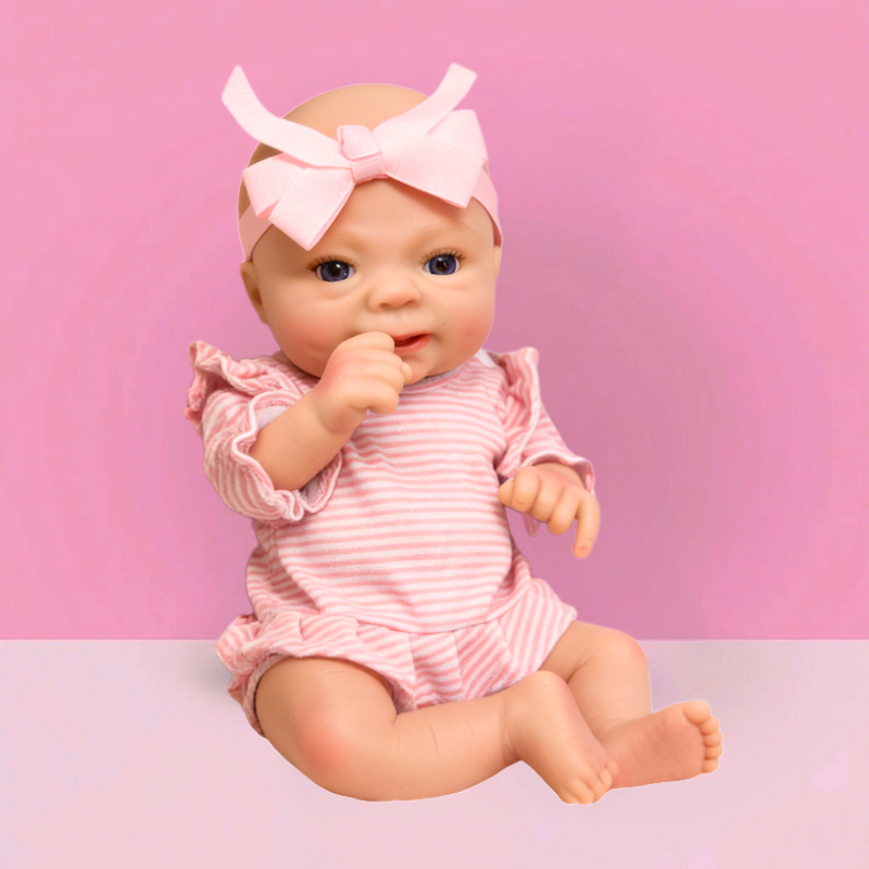 16inch Qin Cute Sleeping Reborn Doll, Real Touch Newborn Toy, Gift & Collectible Doll
