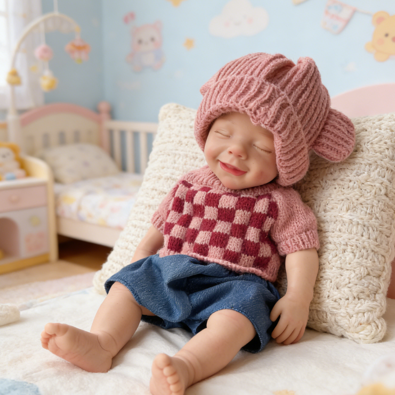 13inch Rory Cute Sleeping Reborn Doll, Real Touch Newborn Toy, Gift & Collectible Doll