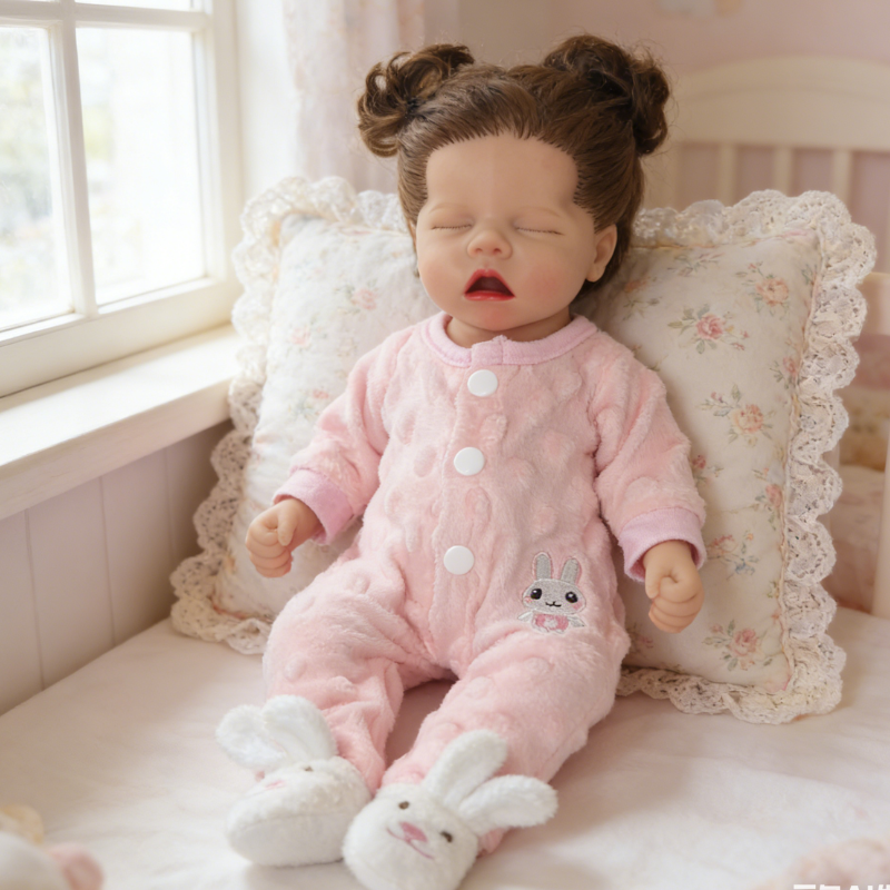 16inch Noi Realistic Reborn Baby Doll, Lifelike Skin Sleeping Style, Soothing Companion Doll