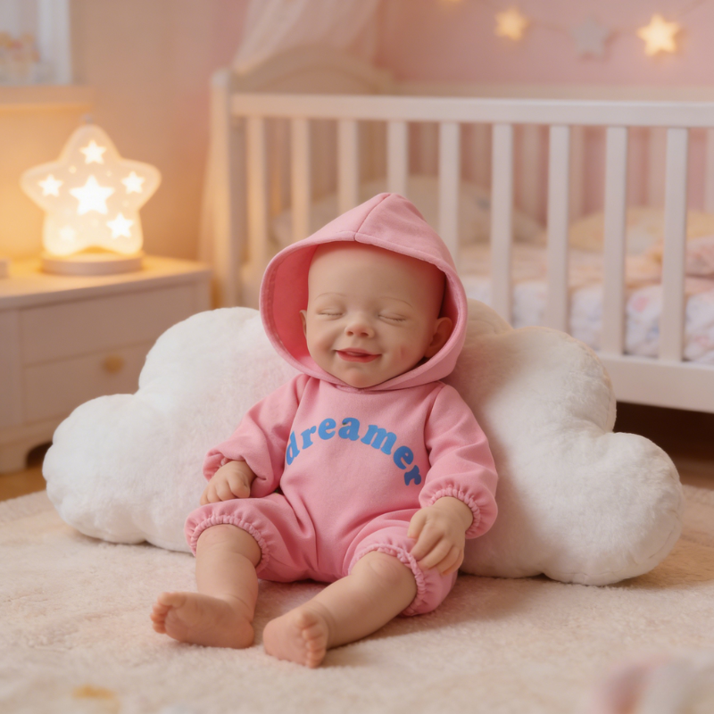 13inch Rory Cute Sleeping Reborn Doll, Real Touch Newborn Toy, Gift & Collectible Doll