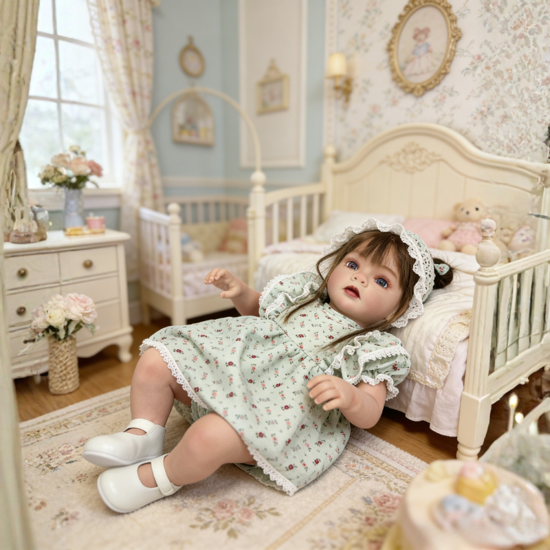 24 Inch Large Realistic Baby Chloe, Soft Skin-Friendly Gift Doll
