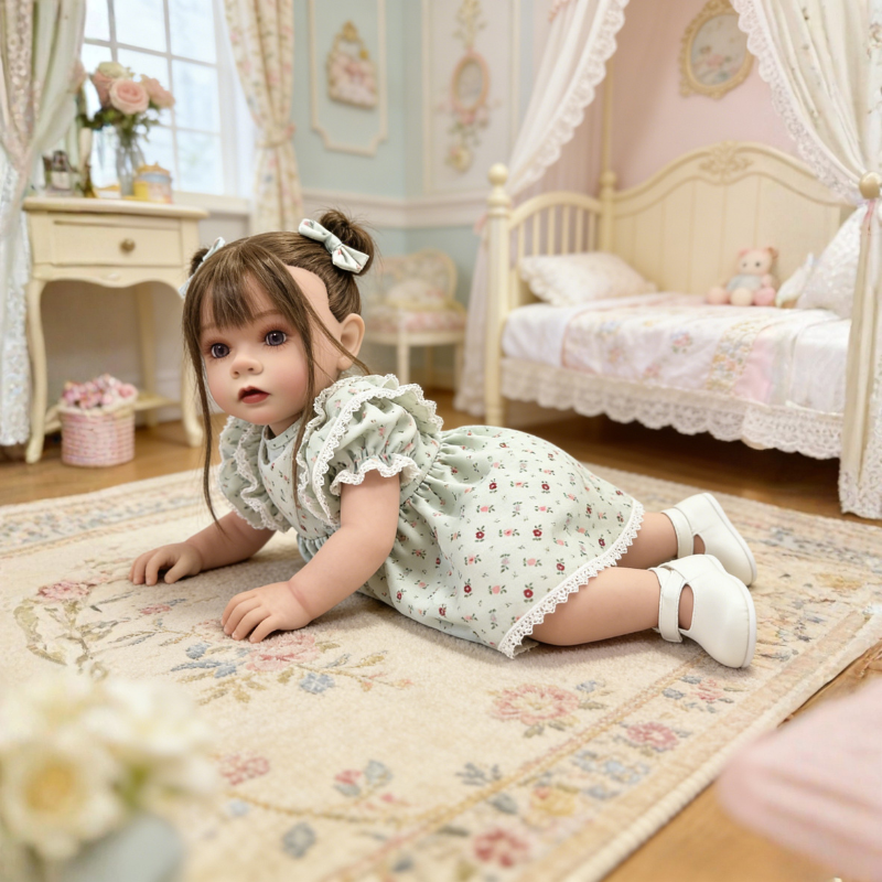 24 Inch Large Realistic Baby Chloe, Soft Skin-Friendly Gift Doll