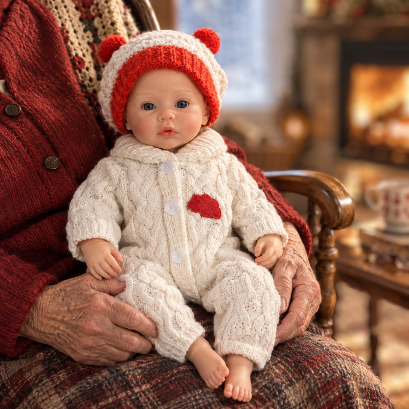 Ruby sleeping full body silicone reborn baby doll lifestyle image
