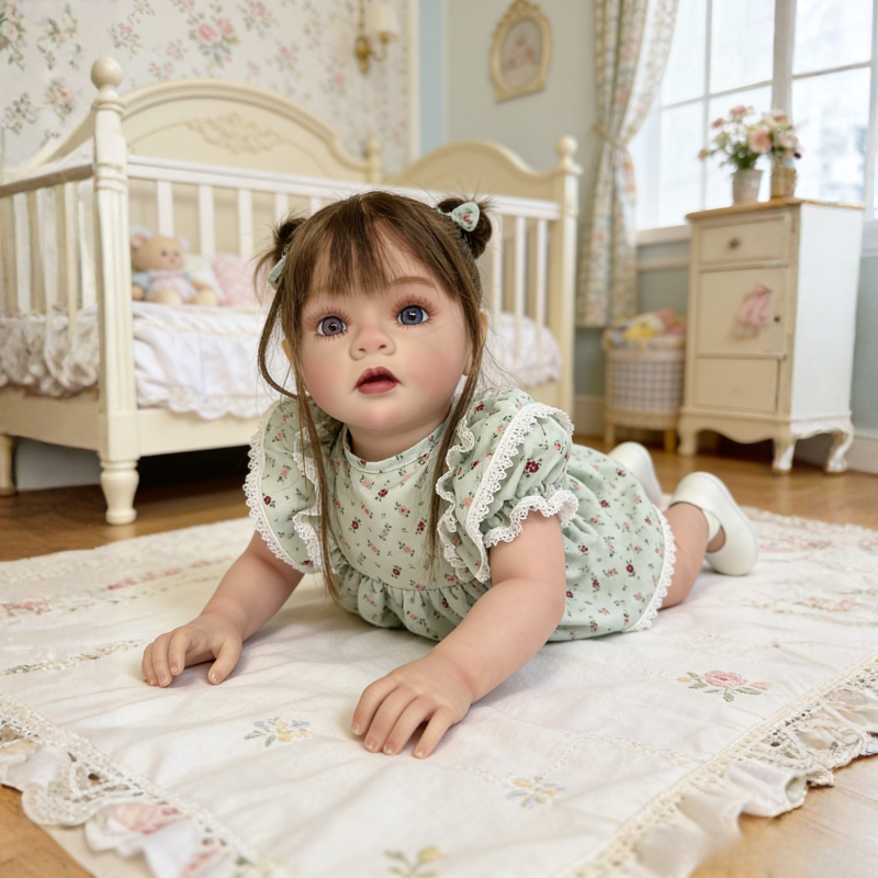 24 Inch Large Realistic Baby Chloe, Soft Skin-Friendly Gift Doll