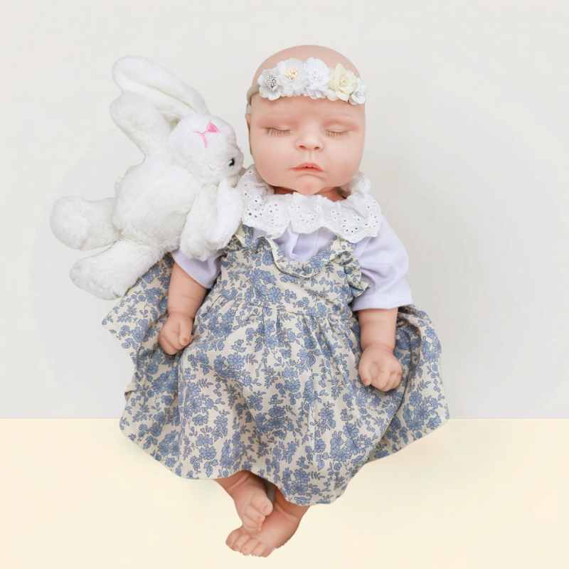 18inch Poppy Cute Sleeping Reborn Doll, Real Touch Newborn Toy, Gift & Collectible Doll