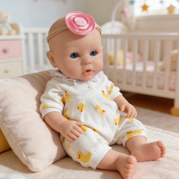 16inch Honey Cute Sleeping Reborn Doll, Real Touch Newborn Toy, Gift & Collectible Doll