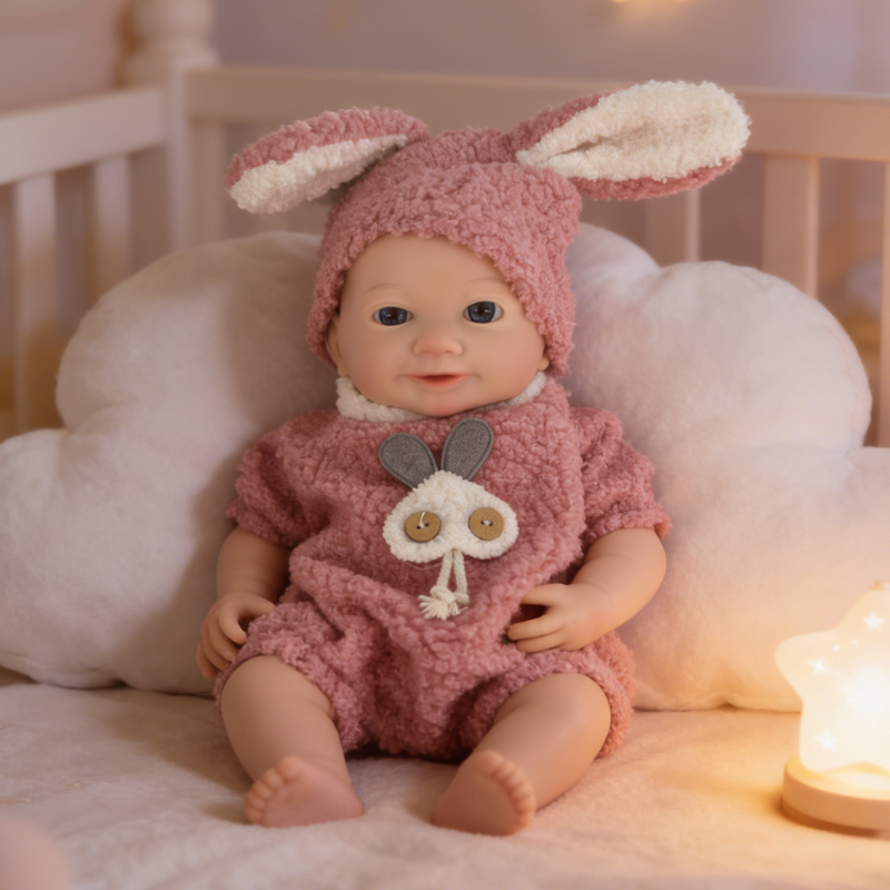 16inch Lin Realistic Reborn Baby Doll, Lifelike Soft Skin Sleeping Baby, Soothing Companion Doll for Kids