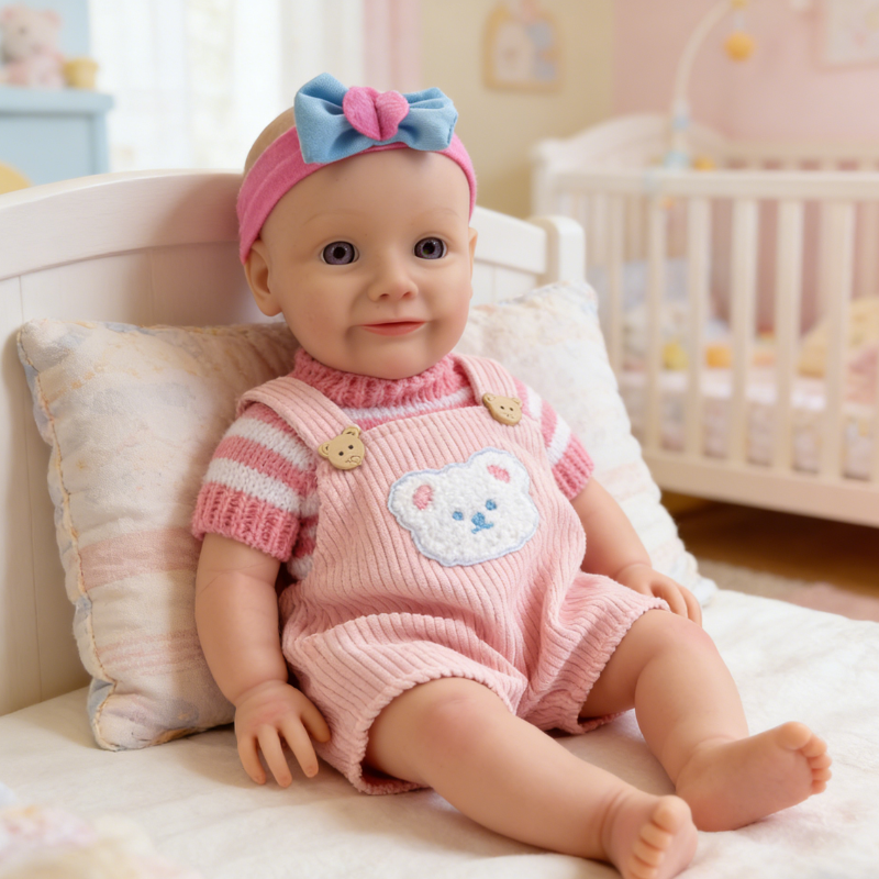 16inch Maya Cute Sleeping Reborn Doll, Real Touch Newborn Toy, Gift & Collectible Doll