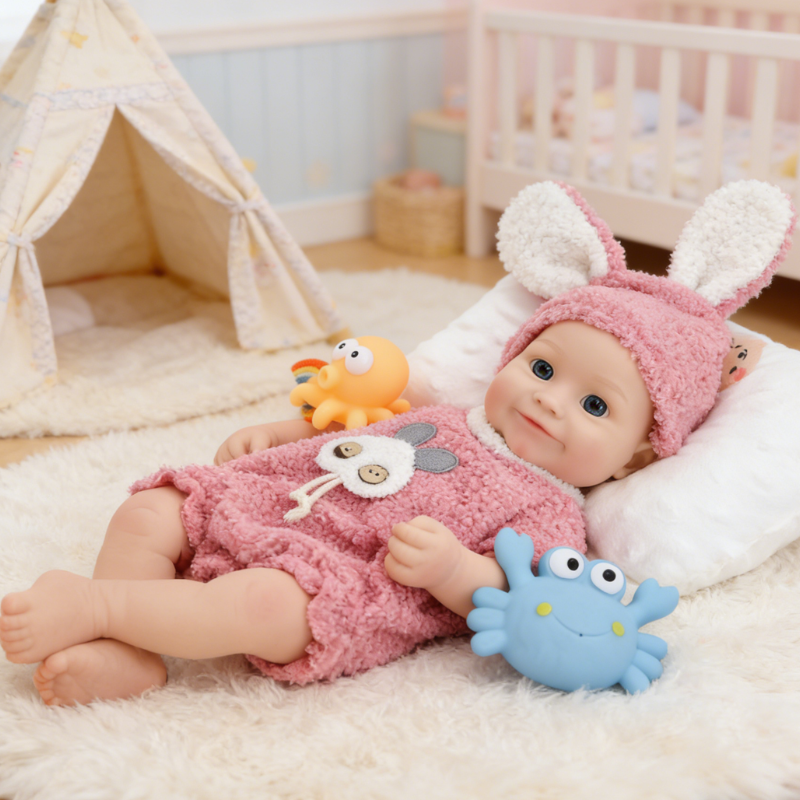 Mali Cute Sleeping Reborn Doll, Real Touch Newborn Toy, Gift & Collectible Doll