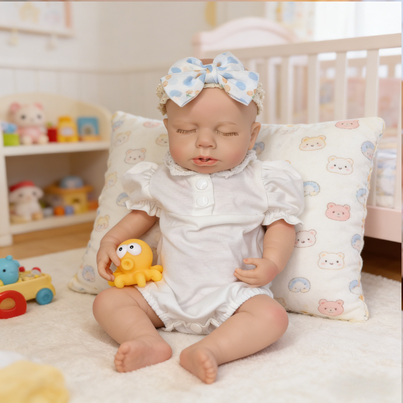 16/18Inch Emma Cute Sleeping Reborn Doll, Real Touch Newborn Toy, Gift & Collectible Doll
