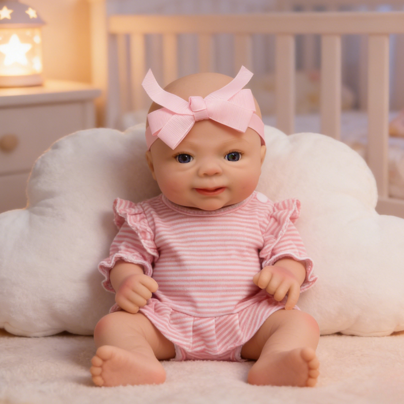 16inch Qin Cute Sleeping Reborn Doll, Real Touch Newborn Toy, Gift & Collectible Doll
