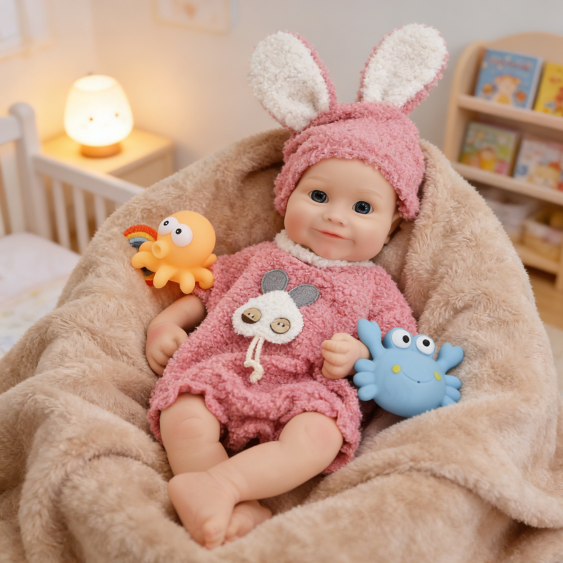 Mali Cute Sleeping Reborn Doll, Real Touch Newborn Toy, Gift & Collectible Doll