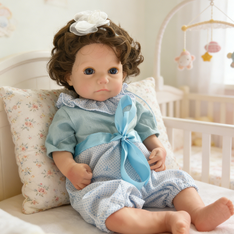 18inch Nana Realistic Reborn Baby Doll, Lifelike Soft Skin Sleeping Infant, Soothing Companion Doll for Kids