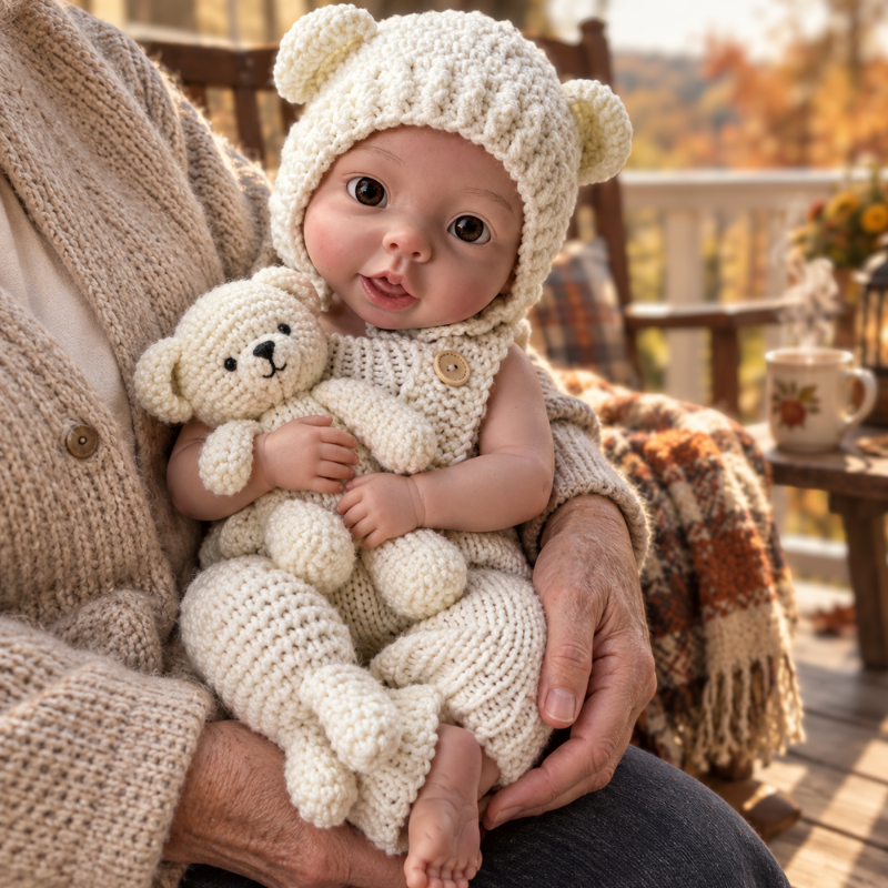 Bear 18-inch silicone reborn baby doll product image