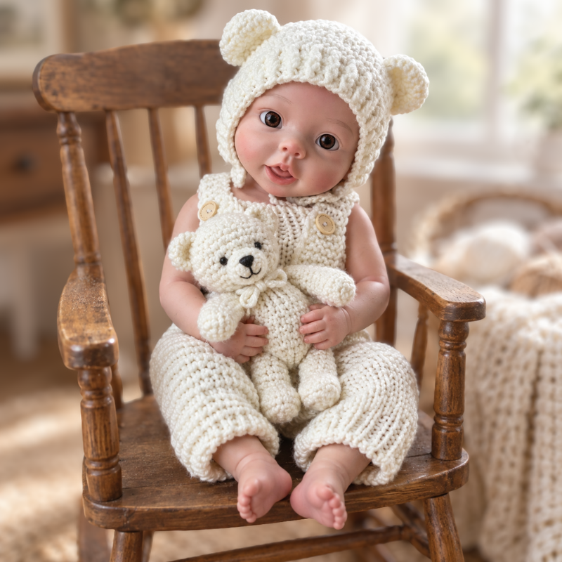 Bear realistic full body silicone reborn baby doll image