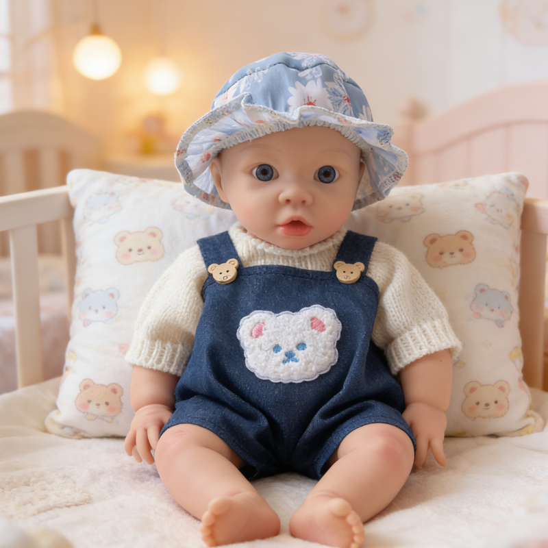 16inch Sia Cute Sleeping Reborn Doll, Real Touch Newborn Toy, Gift & Collectible Doll