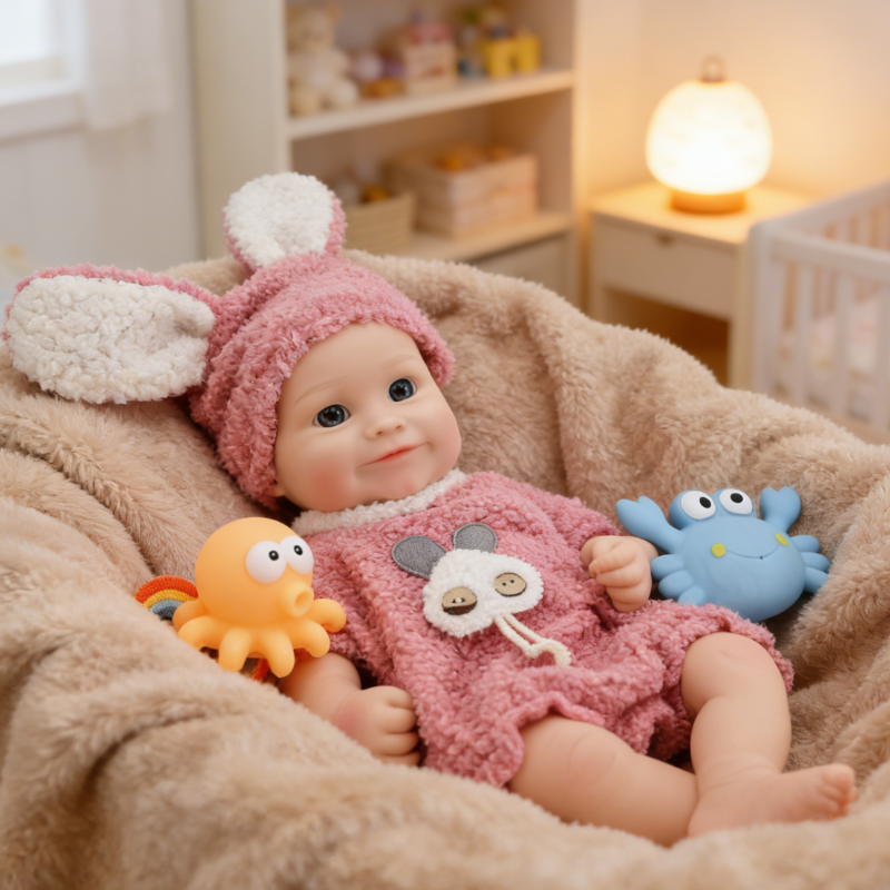 Mali Cute Sleeping Reborn Doll, Real Touch Newborn Toy, Gift & Collectible Doll