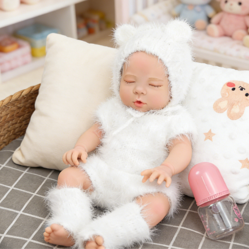 Cherry Cute Sleeping Reborn Doll, Real Touch Newborn Toy, Gift & Collectible Doll