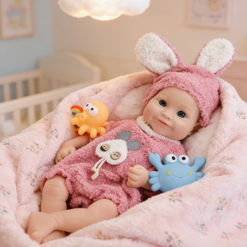 Mali Cute Sleeping Reborn Doll, Real Touch Newborn Toy, Gift & Collectible Doll
