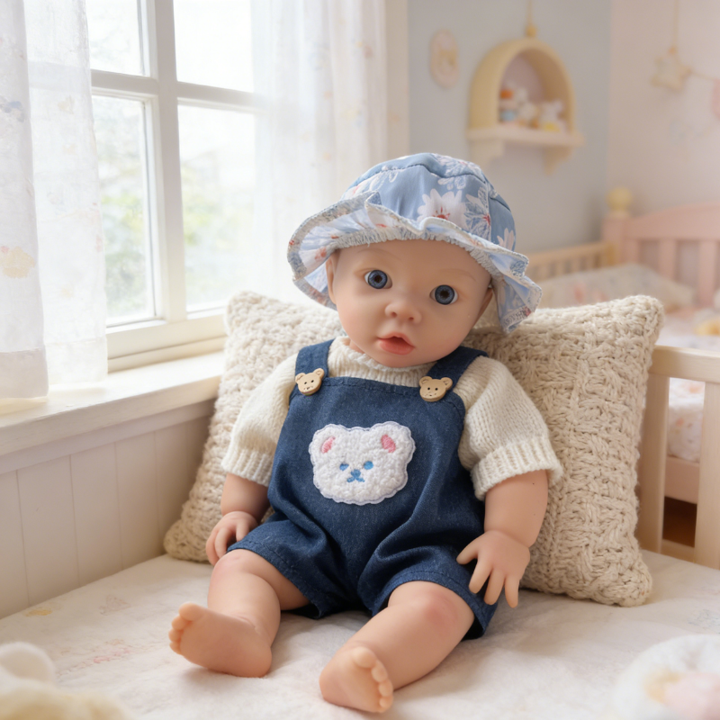 16inch Sia Cute Sleeping Reborn Doll, Real Touch Newborn Toy, Gift & Collectible Doll