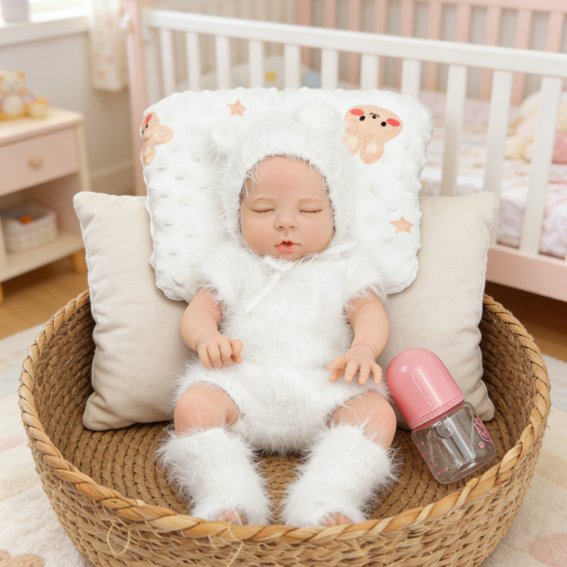 Cherry Cute Sleeping Reborn Doll, Real Touch Newborn Toy, Gift & Collectible Doll