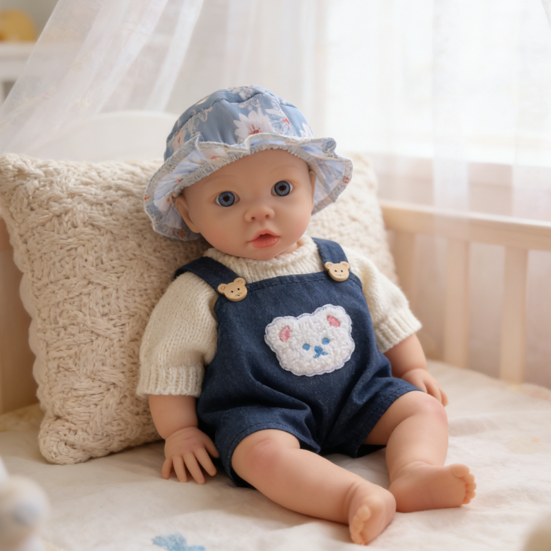16inch Sia Cute Sleeping Reborn Doll, Real Touch Newborn Toy, Gift & Collectible Doll