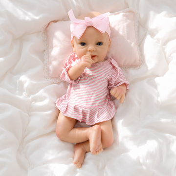 16inch Qin Cute Sleeping Reborn Doll, Real Touch Silicone Newborn Toy, Gift & Collectible Doll