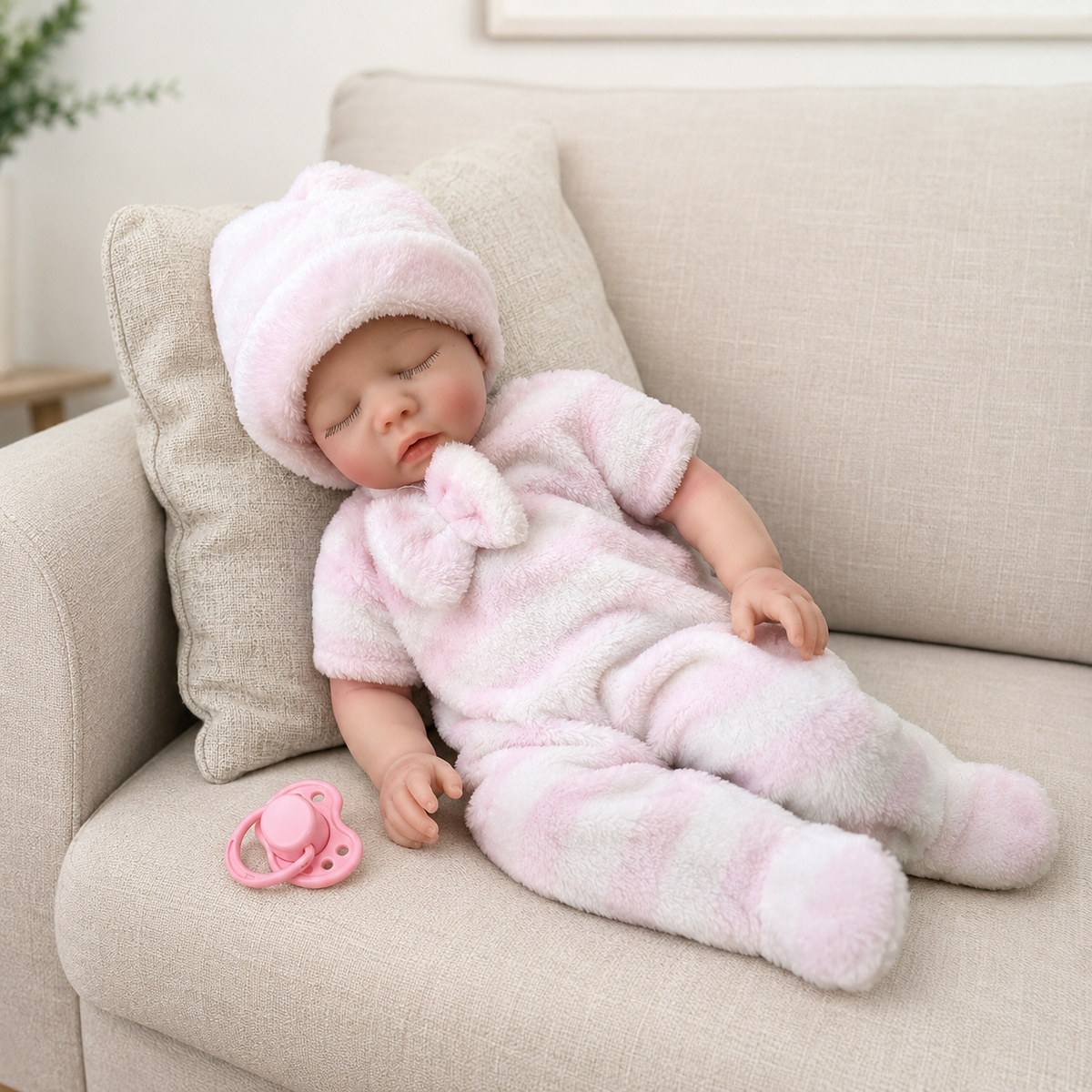 16inch Freya Realistic Reborn Baby Doll - Perfect Gift for Birthdays & Baby Showers, Soothing Companion with Lifelike Silicone Skin