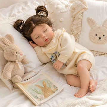 18inch Puff Cute Sleeping Reborn Doll, Real Touch Silicone Newborn Toy, Gift & Collectible Doll