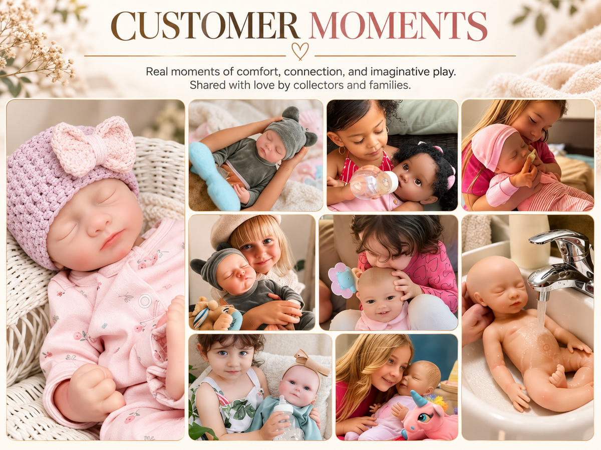 13inch Girl Cute Sleeping Reborn Doll, Real Touch Silicone Newborn Toy, Gift & Collectible Doll