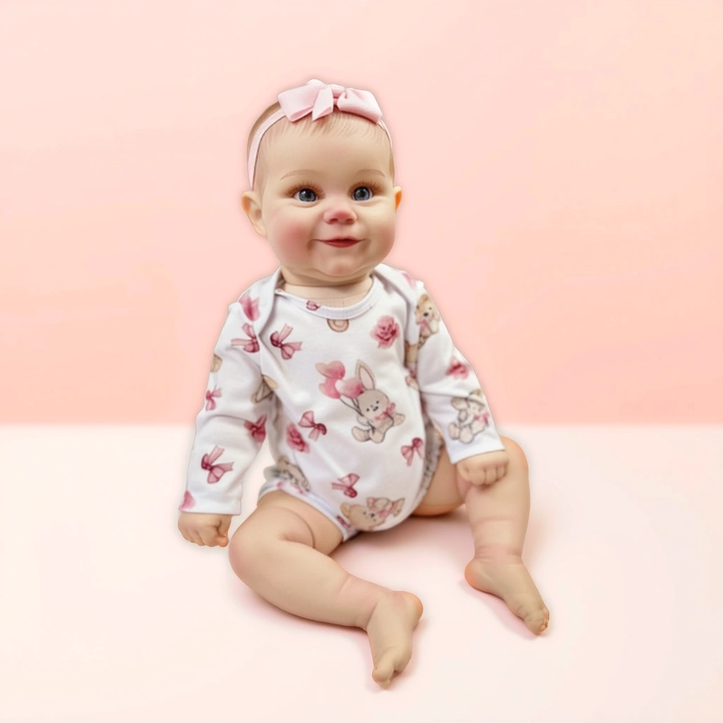 24 Inch Lifelike Baby Doll Emma, Soft Reborn Doll Warm Companion Toy
