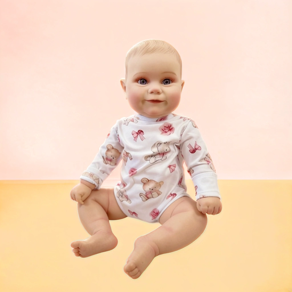 24 Inch Lifelike Baby Doll Emma, Soft Reborn Doll Warm Companion Toy