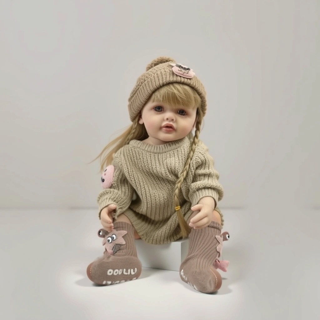 Daisy 22 Inch Realistic Newborn Doll, Skin-Friendly Poseable Comfort Gift for Kids