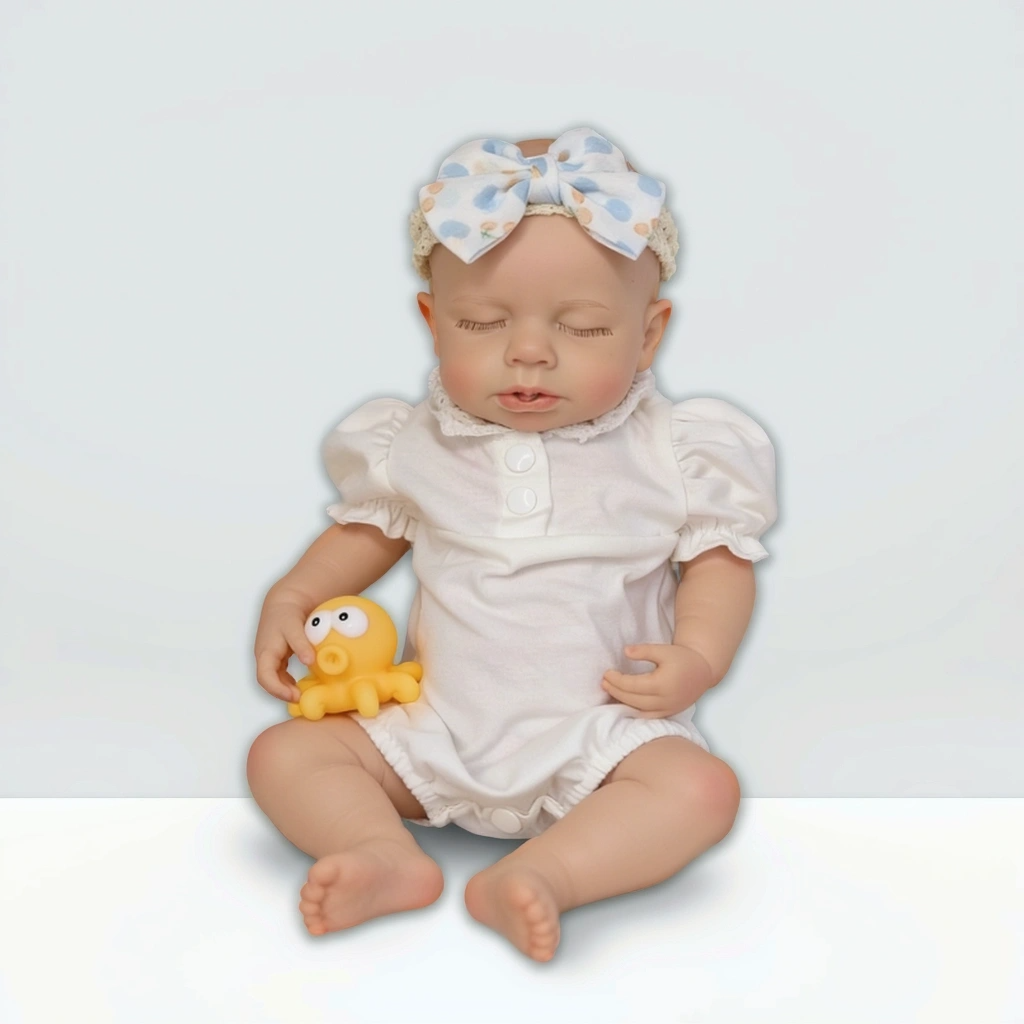 16/18Inch Emma Cute Sleeping Reborn Doll, Real Touch Newborn Toy, Gift & Collectible Doll