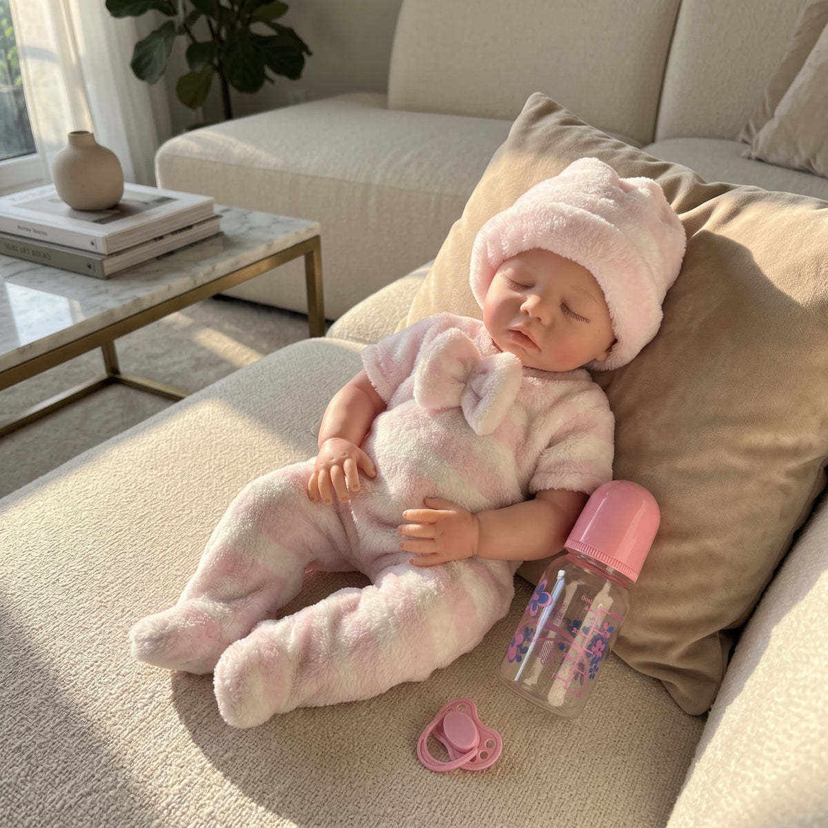 16inch Freya Realistic Reborn Baby Doll - Perfect Gift for Birthdays & Baby Showers, Soothing Companion with Lifelike Silicone Skin