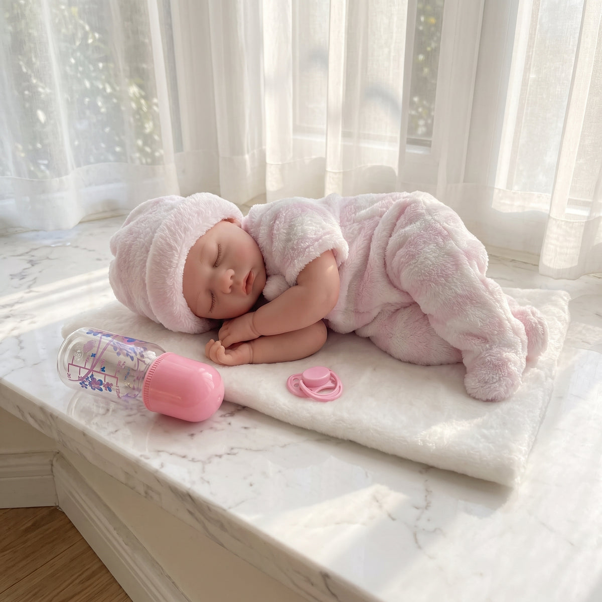 16inch Freya Realistic Reborn Baby Doll - Perfect Gift for Birthdays & Baby Showers, Soothing Companion with Lifelike Silicone Skin