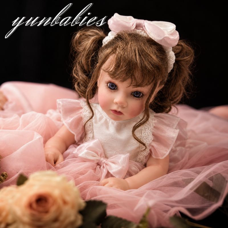 Chloe realistic cloth body reborn baby doll product photo