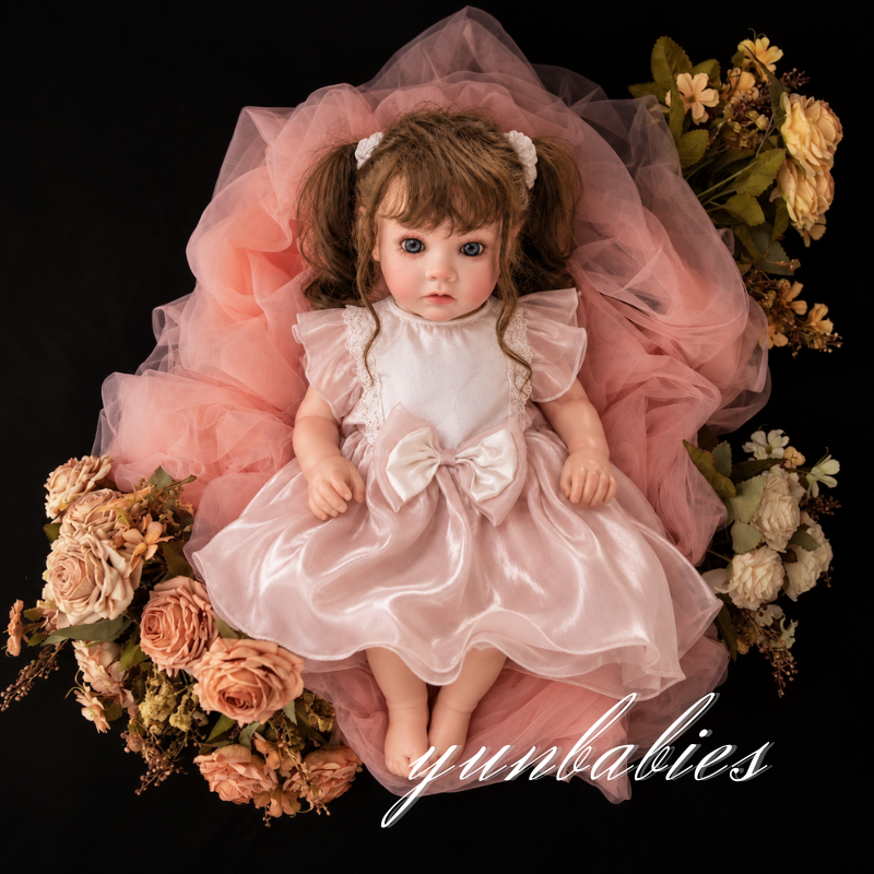 Chloe 22-inch cloth body reborn baby doll lifestyle image