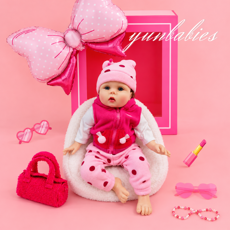 Ella realistic vinyl reborn baby doll lifestyle image
