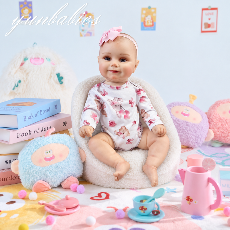 Emma large soft cloth body reborn baby doll product photo