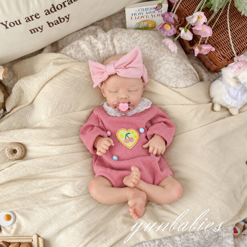 Elowen sleeping full body silicone reborn baby doll photo