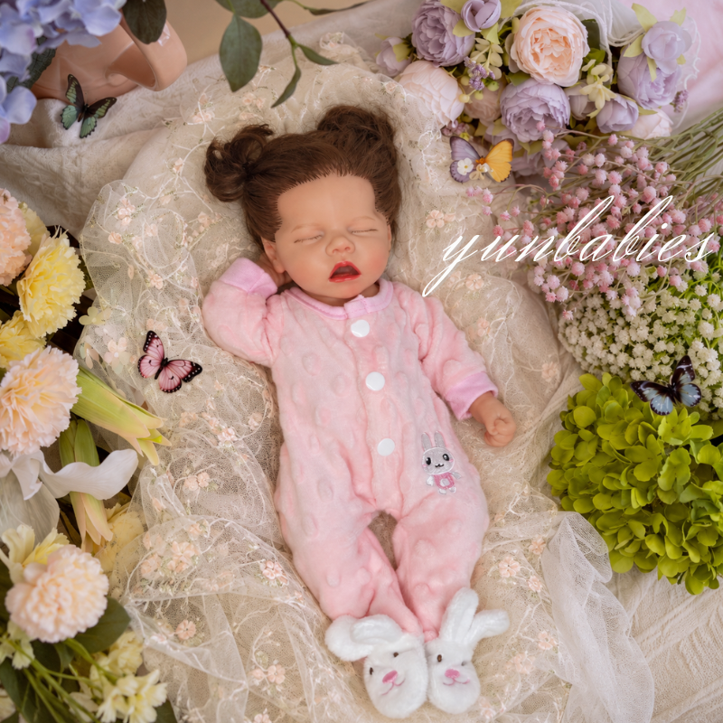 Noi realistic 16-inch sleeping silicone reborn baby doll image