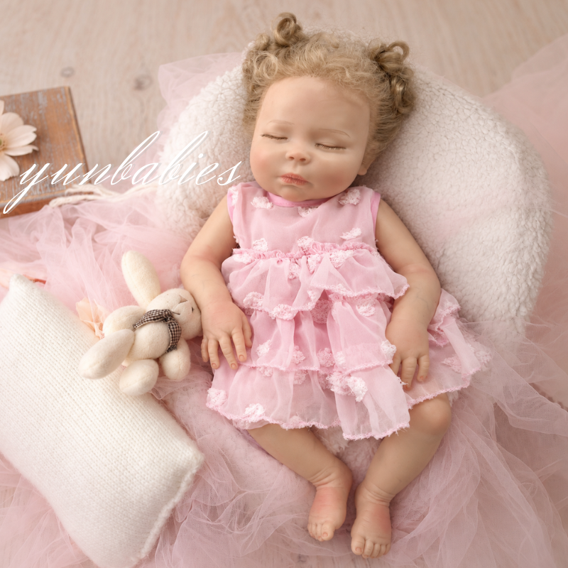 Duo realistic sleeping silicone reborn baby doll image