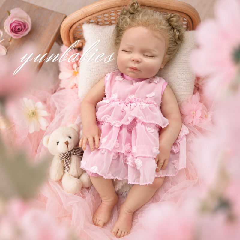 Duo 18-inch full silicone reborn baby doll – sleeping