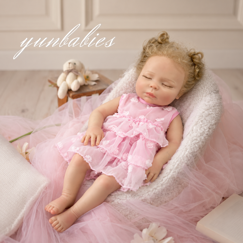 Duo sleeping realistic silicone reborn baby doll product image